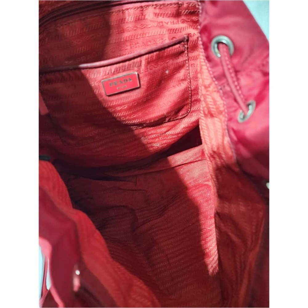 Authentic PRADA Tessuto Nylon Vela Medium Backpack Red - Picture 13 of 14